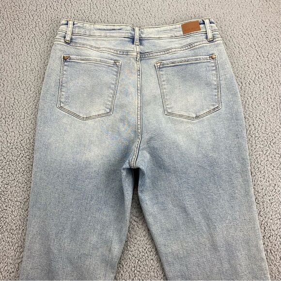 Judy Blue Women's Adrian High Rise Slit Hem Straight Leg Jeans | Size: 15/32 - Picture 7 of 16